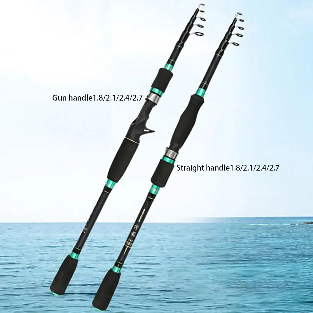 Collapsible Fishing Rod Freshwater Saltwater Telescopic Travel Pole Tools