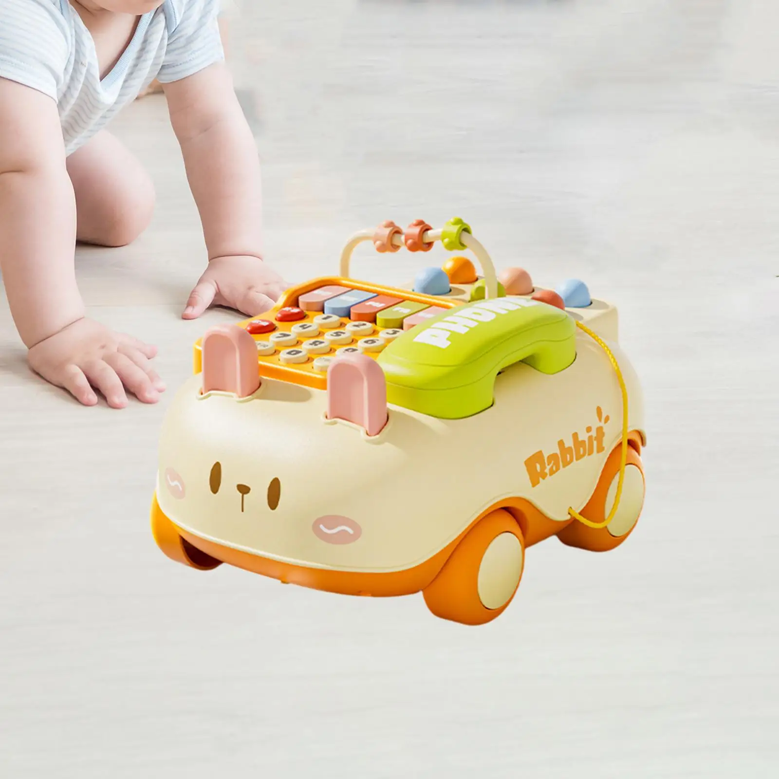 Baby Telephone Toy Educational Toy Multifunction Creative Simulation Telephone Pretend Phone for Toddler Kids Boys Birthday Gift
