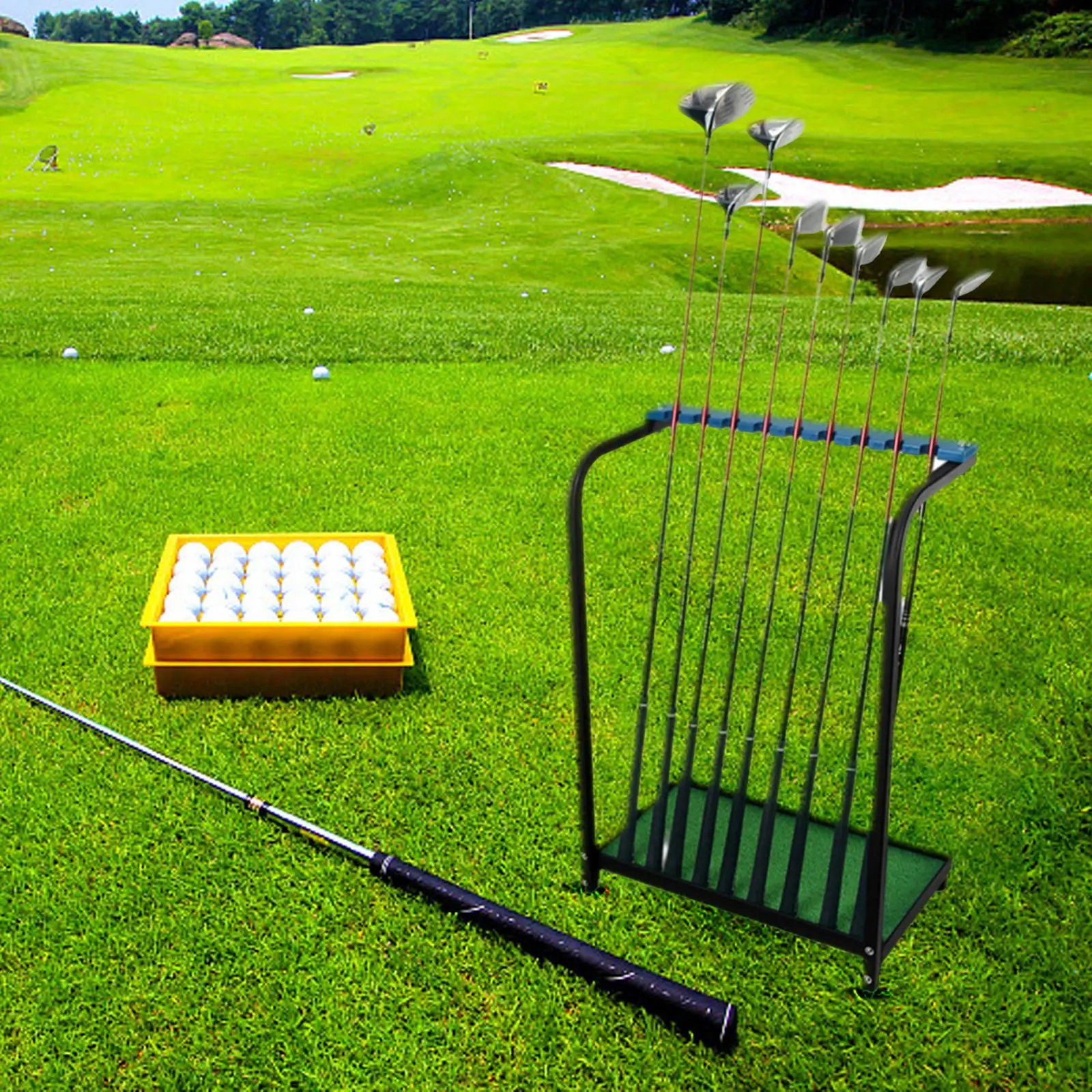 Golf Club Rack Golf Pole Stand Organizer Accessories Holder Golf Club Display