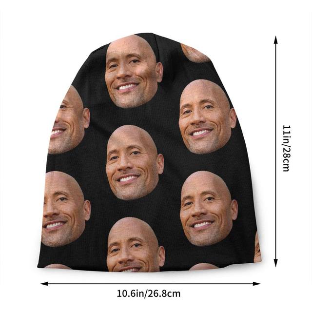 Hip Hop Inverno Quente Homens Mulheres Tricô Chapéu Adulto Unisex  Sobrancelha Meme Dwayne The Rock Johnson Skullies Gorros Caps Bonnet Chapéus