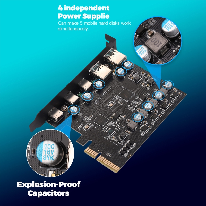 usb pcie cartão de expansão portas tipo adaptador qualidade superior