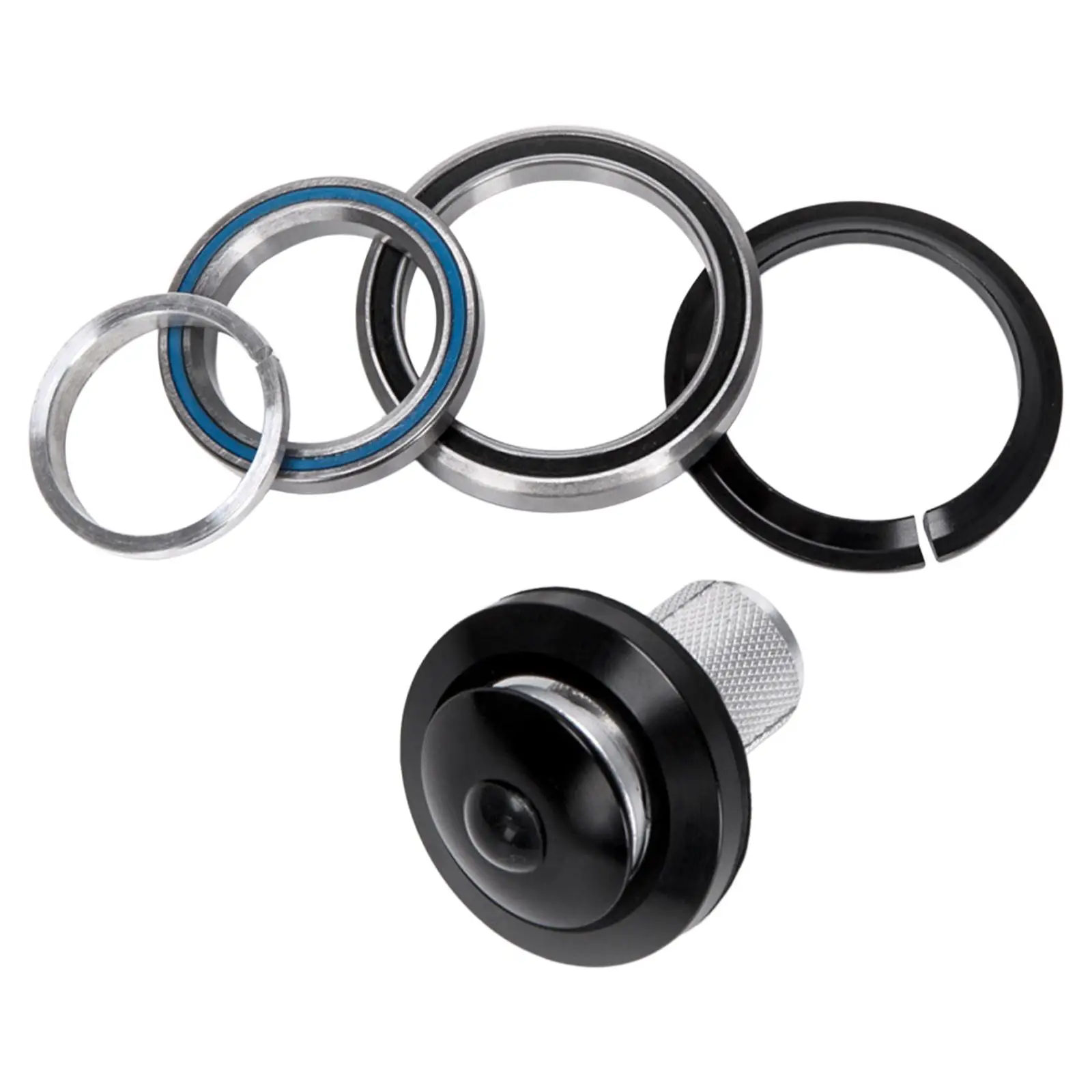 42mm Road  Headset, Replacement Black  Bearing Repair Parts for Tanke MTB Bike, Tapered Tube Fork, Straight Fork Cycling 