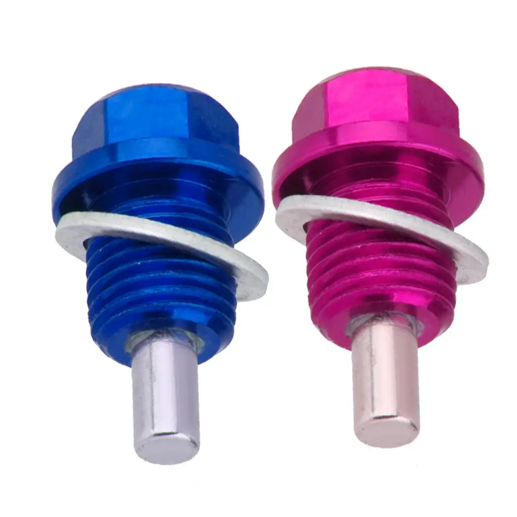 Anodized Aluminum Magnetic Oil Drain Plug Bolt M14X1.5 For  +