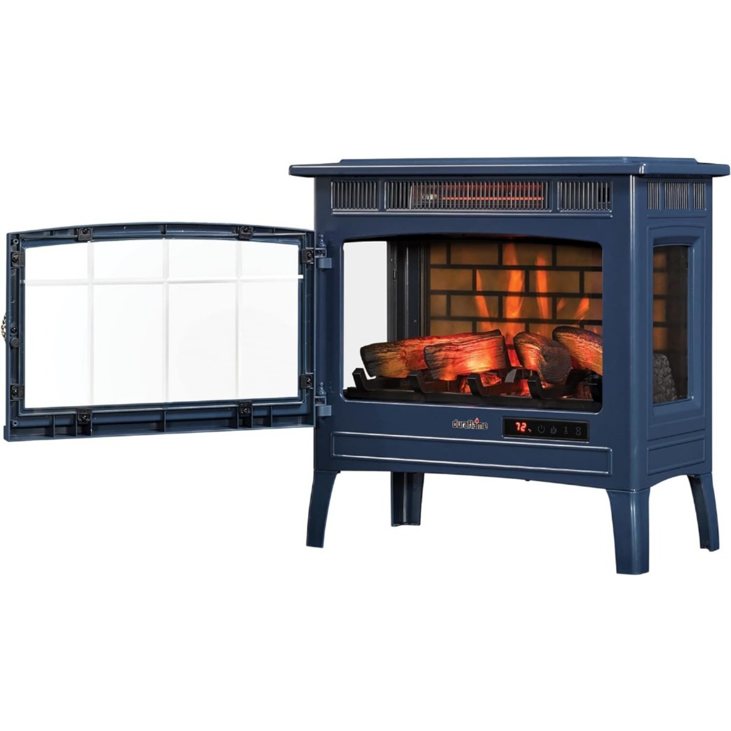 Title 4, 5,200 BTU Electric Infrared Quartz Fireplace St...