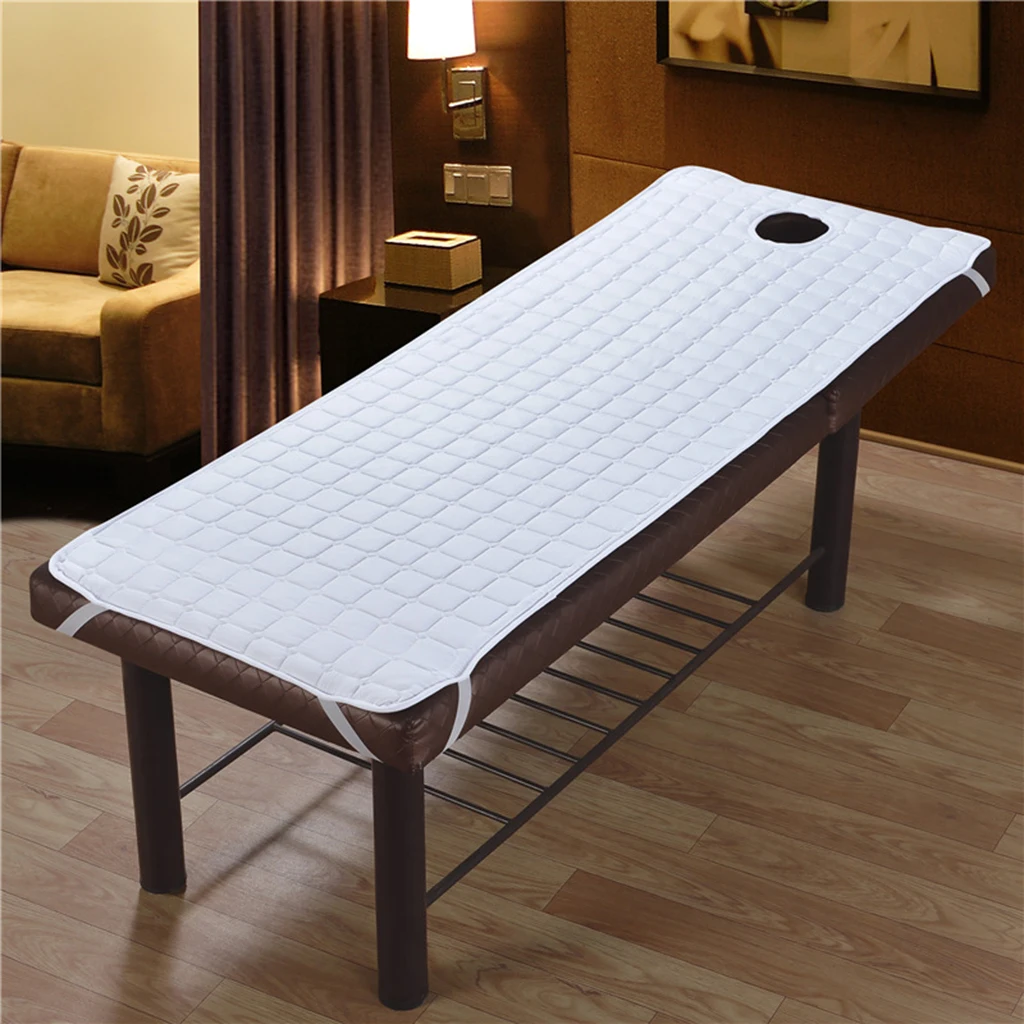 Non Slip Massage Table Bed Cover Sheet - Comfortable Grid Pattern - with Breath Hole and Stay Band Design - 75x31 Inch