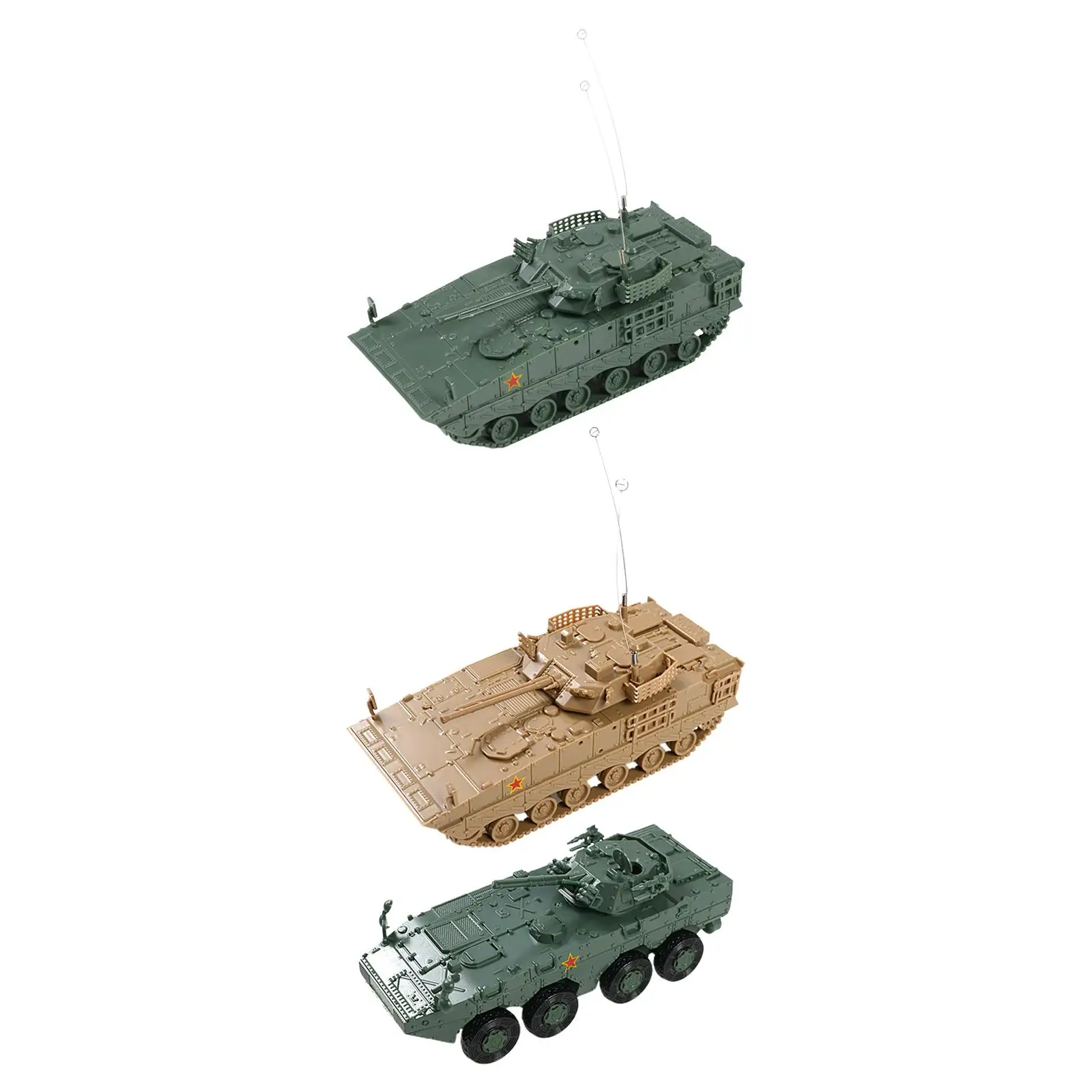 1/72 4D Tank Model Crafts Building Model Kits Chariot Model for Gift Party Favors Collectibles Tabletop Decor Table Scene
