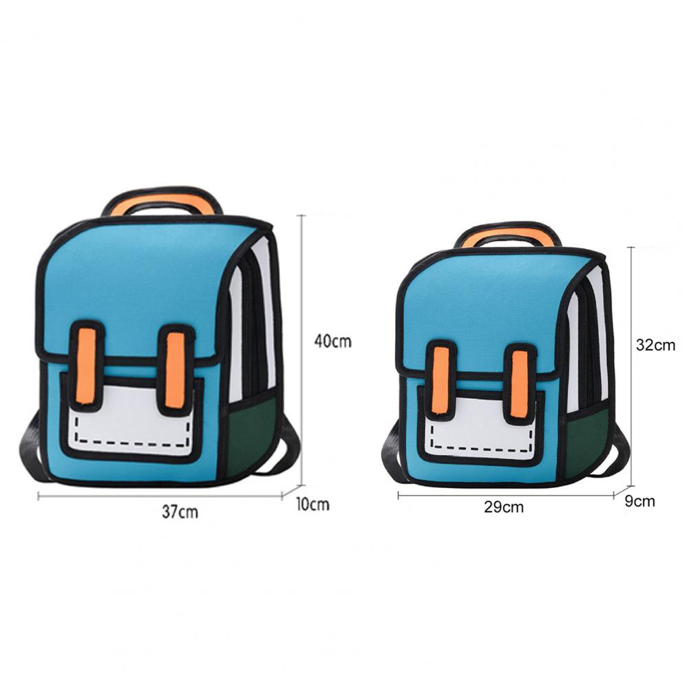 armazenamento de livros leve, bolsa estudantil 2D, mochila adolescente