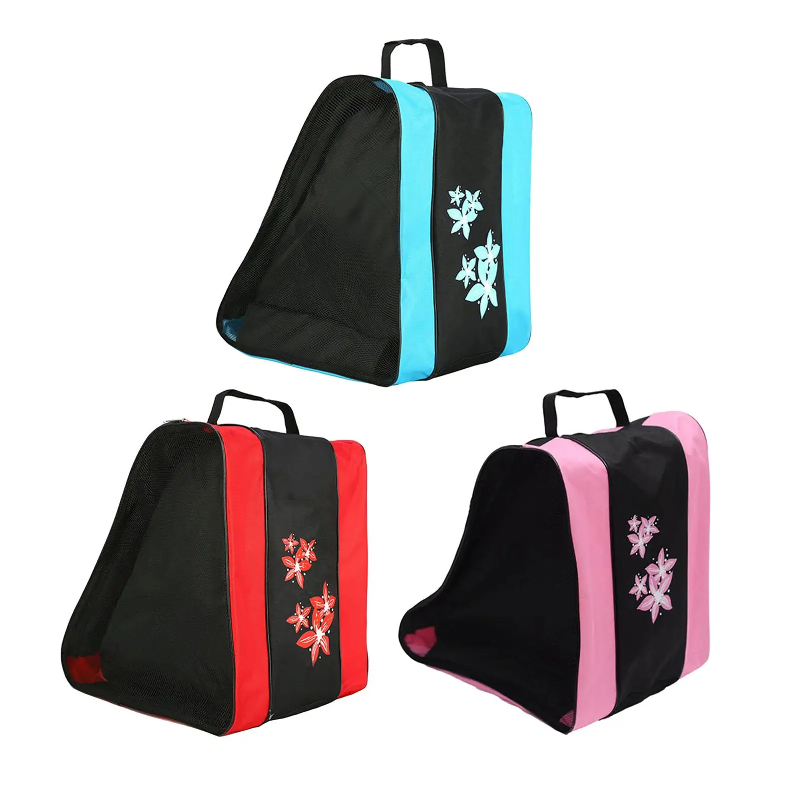  Roller Skating Bag 3Layers Carrying Skate Carry Case Storage Bag Tote for Kids Adults Ice Skates Inline Skates