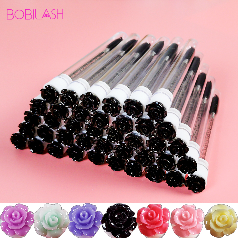 Best of 10 / 50 / 100pcs Reusable Eyelash Brush Tubes Eyebrow Brush Eyelash Wands Replaceable Dust-proof Drill Rose Bottom Reviews & Tips