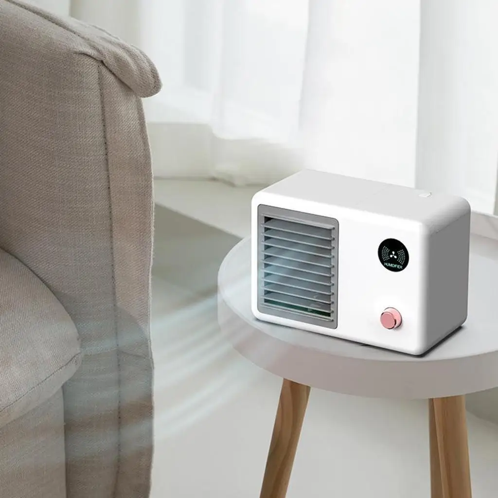 Vintage in 1 Portable Air Cooler with 3 Speeds, Tabletop Bedroom Conditioner, Humidifier Cooling Fan