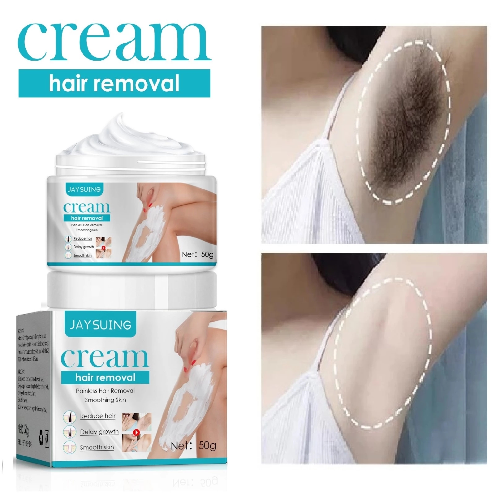 Best of 50g Permanent Hair Removal Cream Painless Armpit Leg Arm Private Part Hair Remover Hair Growth Inhibitor For Man Woman Body Care Reviews & Tips