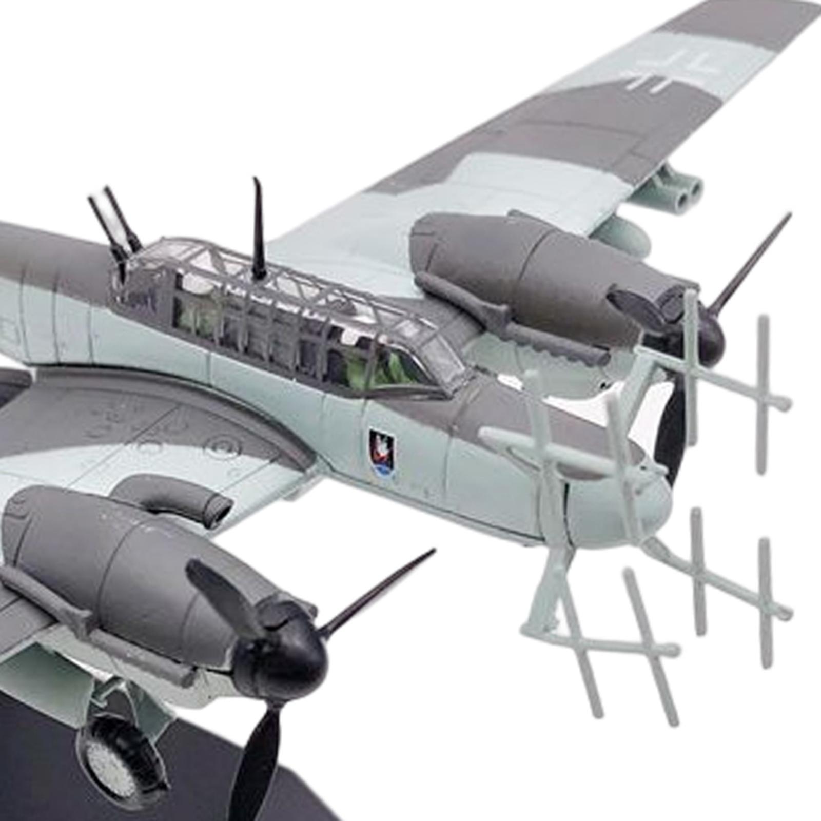 1/100 Scale BF-110 Fighter Model Fighter  Aircraft Toy with Stand Display Model Home Accessory for Boy Birthday Gifts