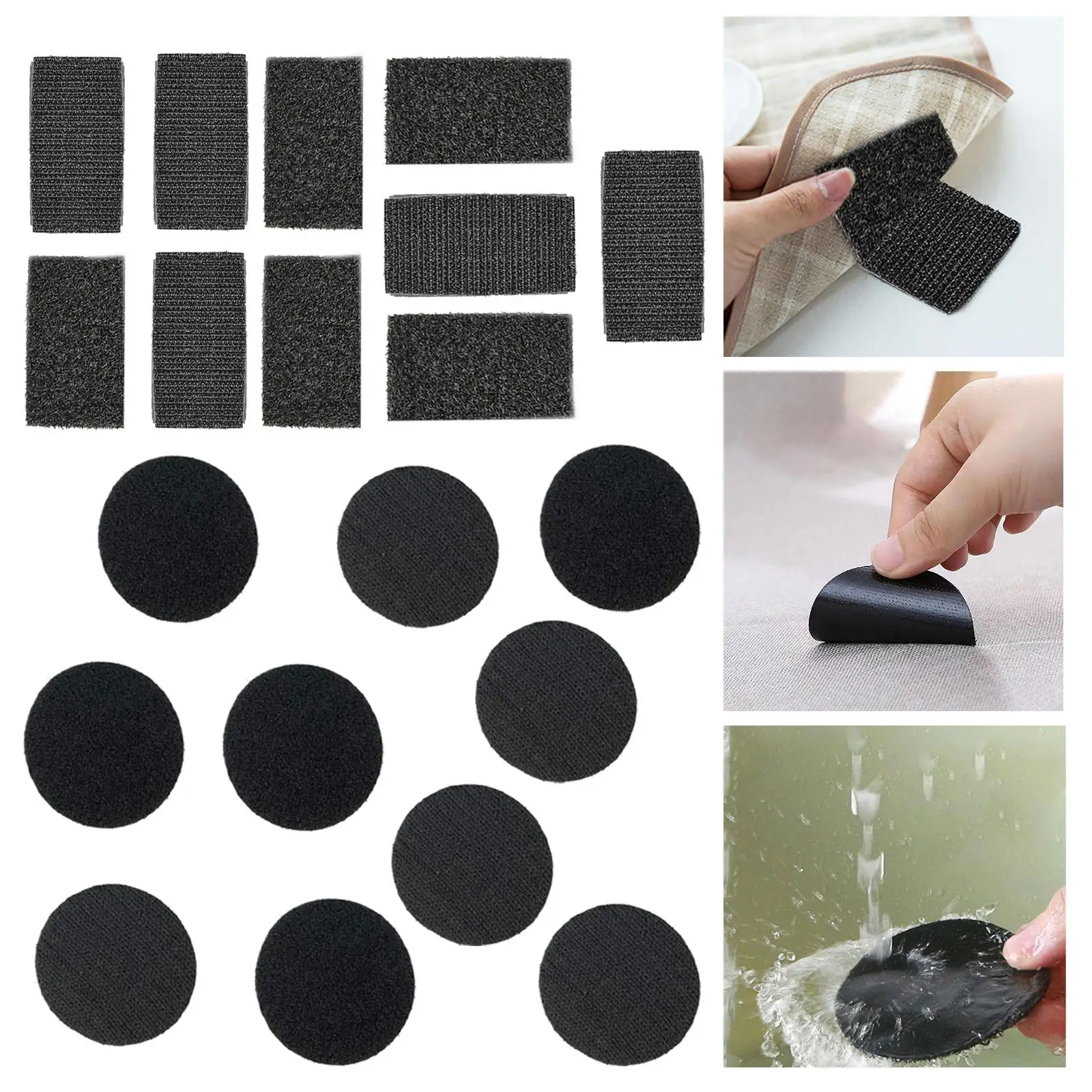 10Pcs Double Sided Adhesive Pads Washable Reusable Sticky Fixator for Bed Sheet Household Carpet Chairs Cushion Home Office