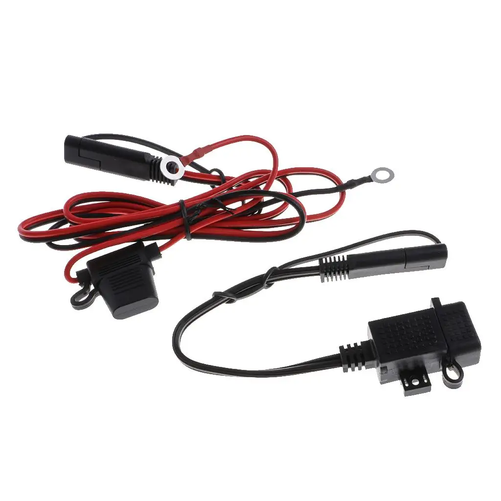 5A Waterproof Motorcycle USB Port Socket Kit SAE to USB Adapter