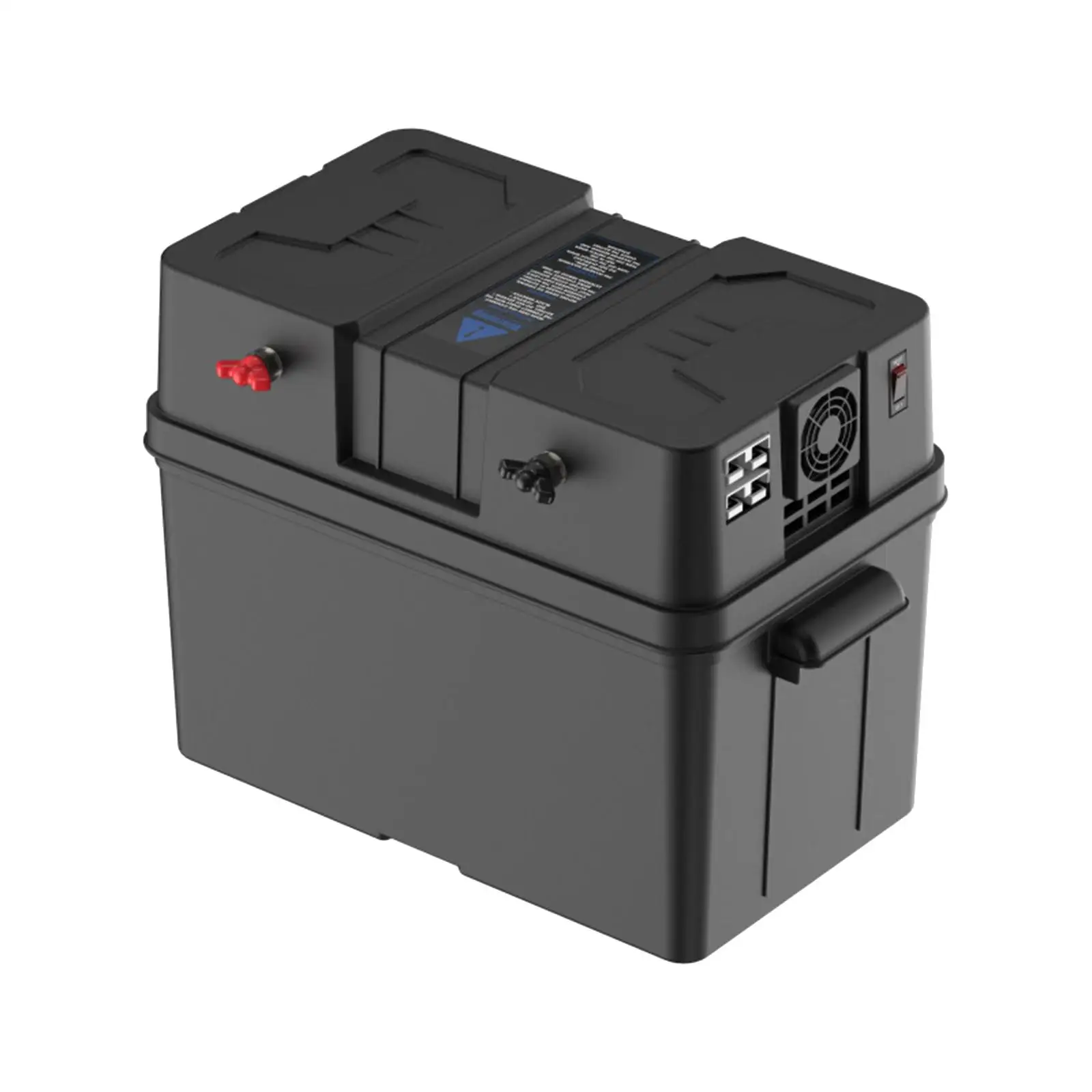Trolling Motor Battery Box Dual USB Ports Heavy Duty Multifunction 12 V RV Battery Box for SUV Car Solar Camping Travel
