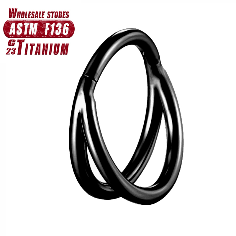 F136 Titan Nasenring Septum Frauen Tragus Helix Ohrringe Klappsegment Clicker Nasenpiercing Knorpel Zirkon Körperschmuck – Detail 2