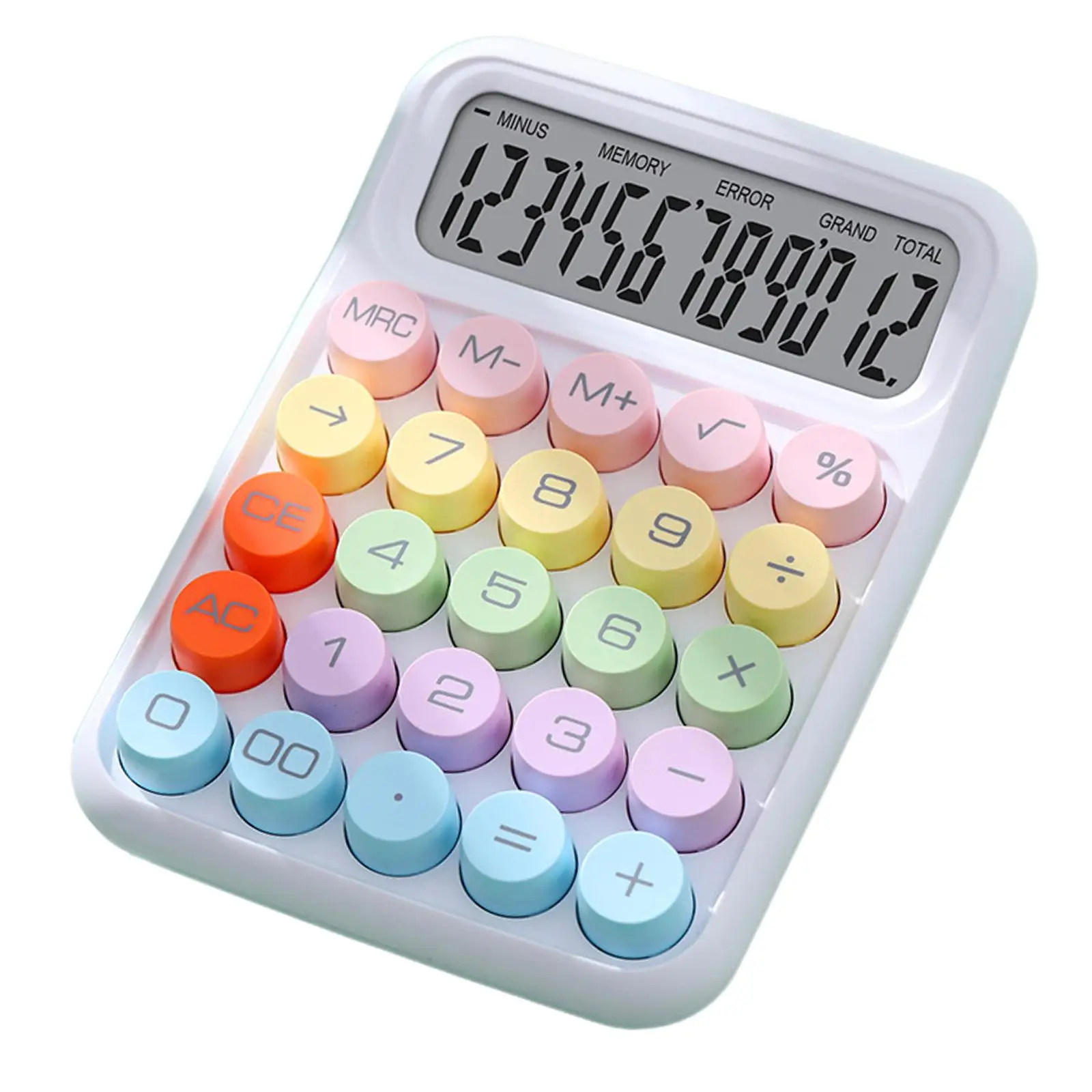 Mechanical Button Calculator 12Digit Calculator Basic Office Calculator Desk Calculator for Accounting Finance Use Office