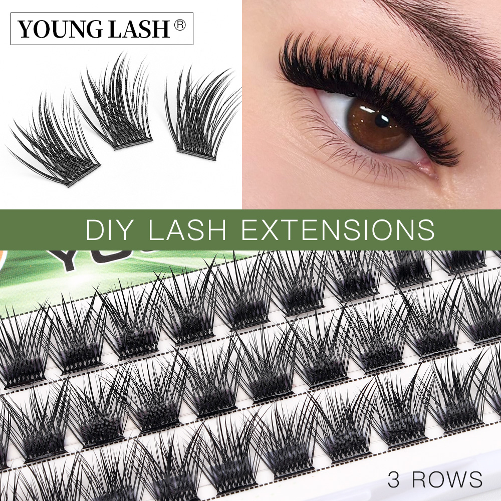 Best of YOUNG LASH DIY Eyelashes Cluster Lashes Extensions C D Curl Premade Volume Fans Russian Fake Eyelashes Makeup Reviews & Tips