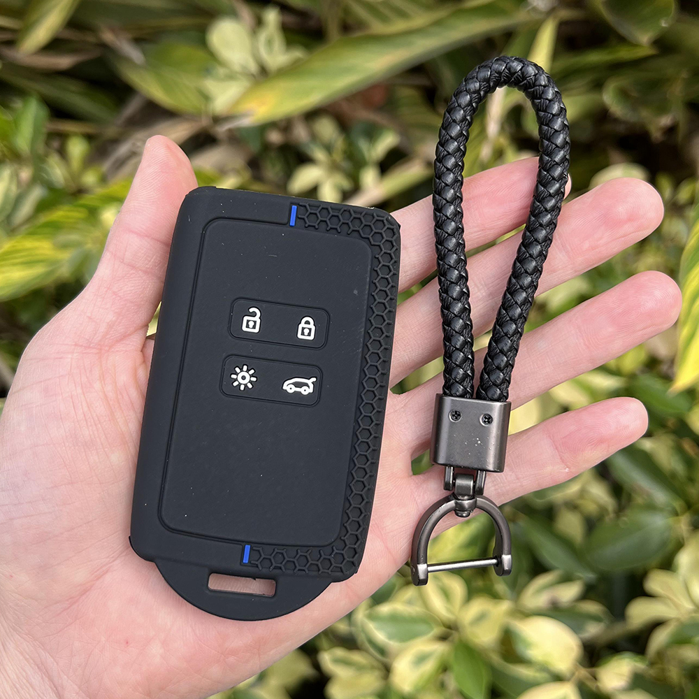Silikon Autos chl üssel Abdeckung für Renault Captur Koleos Kadjar Arkana Megane Dacia Staub tuch Sandero Stepway Smart Fernbedienung Anhänger Fall – Detail 2