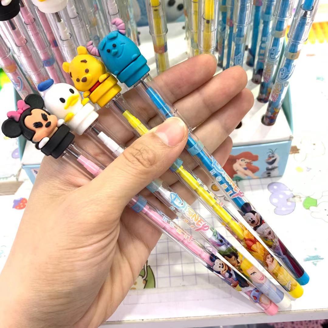Pces Lote Disney Cartoon Livre Afiar Lápis Xiaomi qi Urso Caneta Escrita Ovo Bala Material Escolar Conjunto Bonito 56 - 5 Beauty & Health