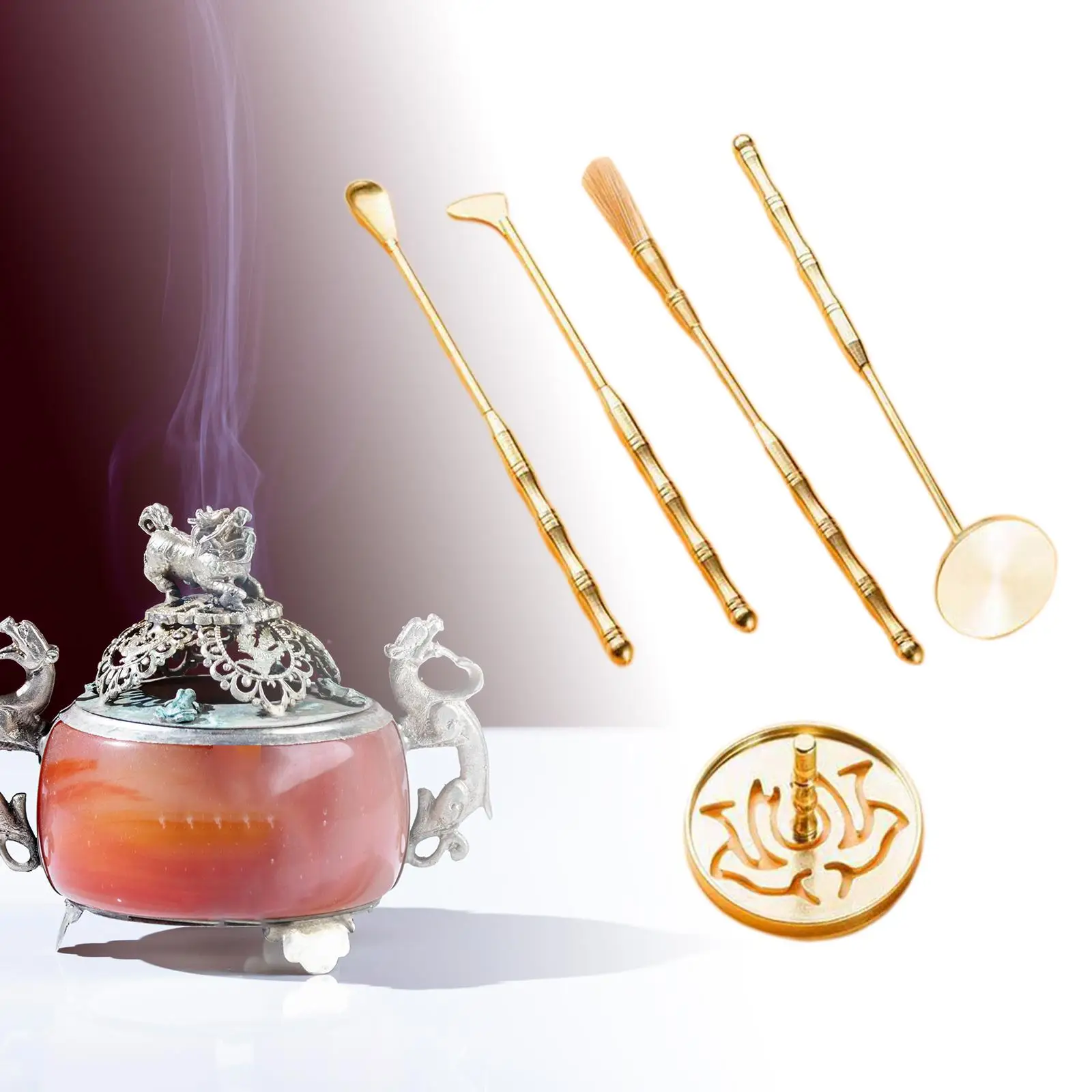 Set of 5 Copper Incense Making Kit Incense Tools Set Professional Fragrance
