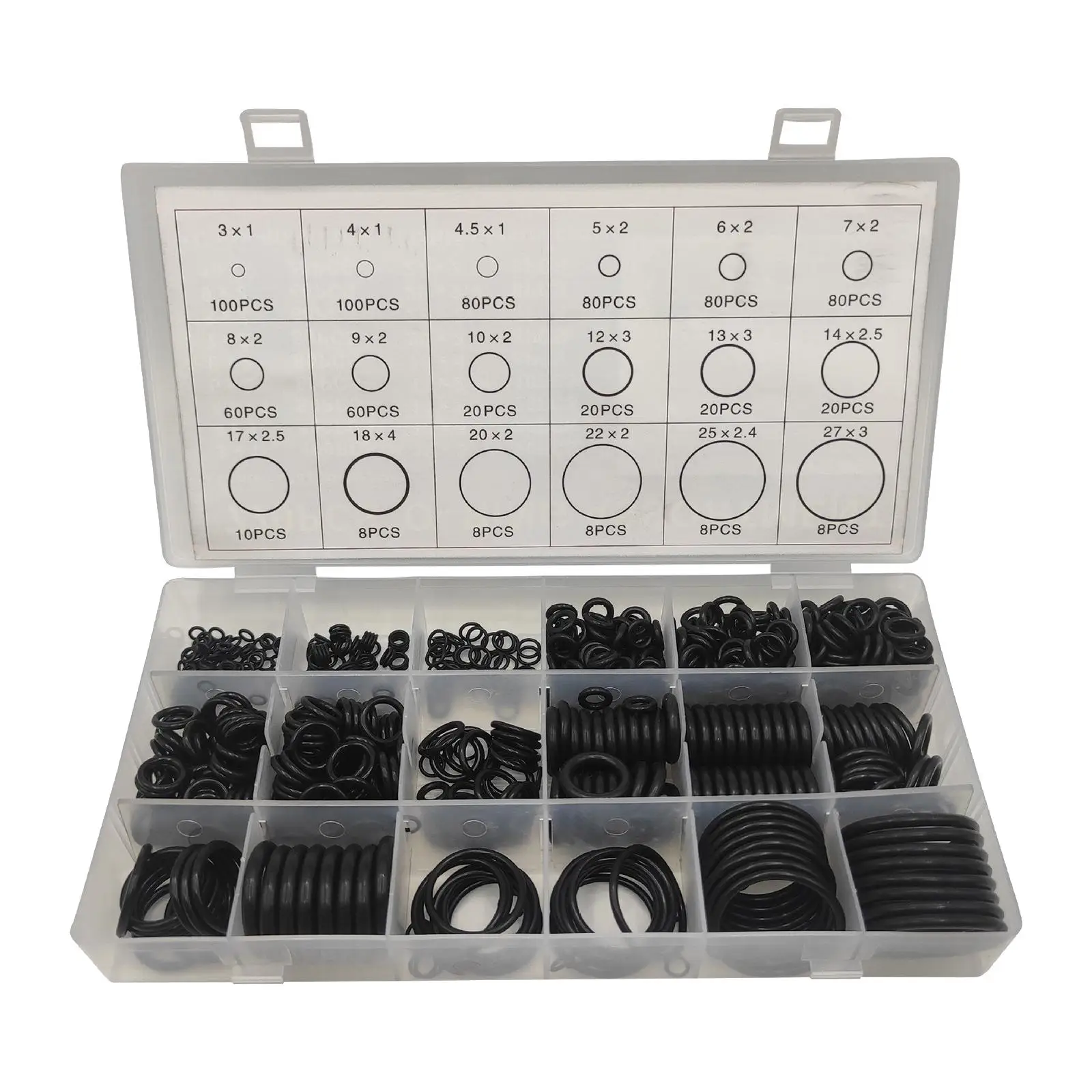 O Ring Assortment Kits Black for Plumbing Washer Seal Mechanic Repairs