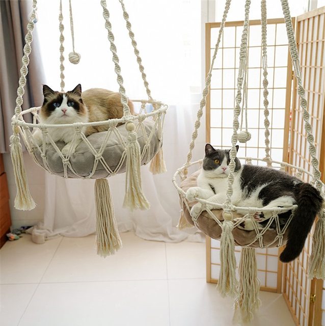 Lit Pour Chat Cat Window Hammock Swing Bed Basket Hanging Boho