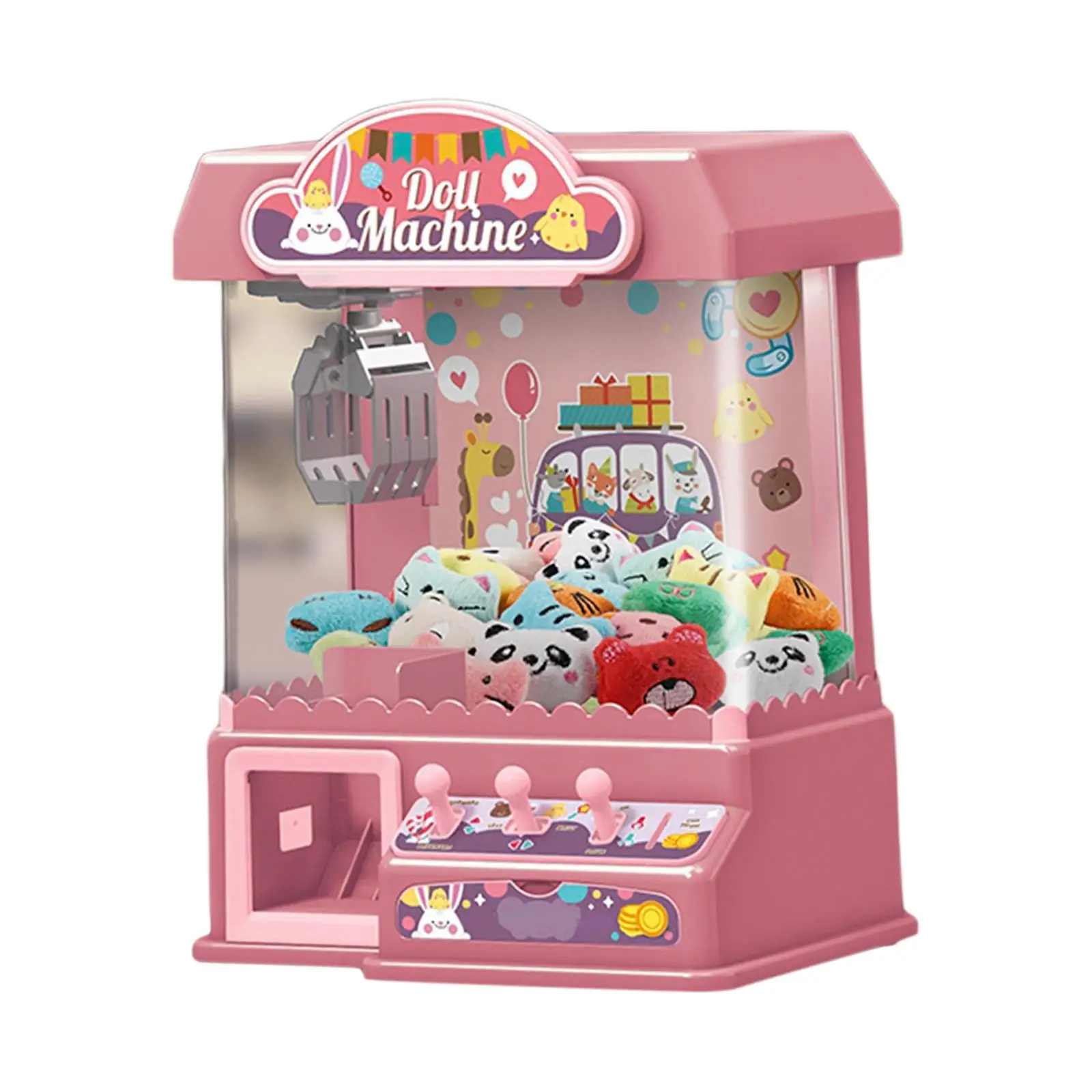 Claw Machine Vending Machine Toy Claw Catch Toy Manual Doll Machine Candy Grabber for Party Birthday Outdoor Garden Indoor