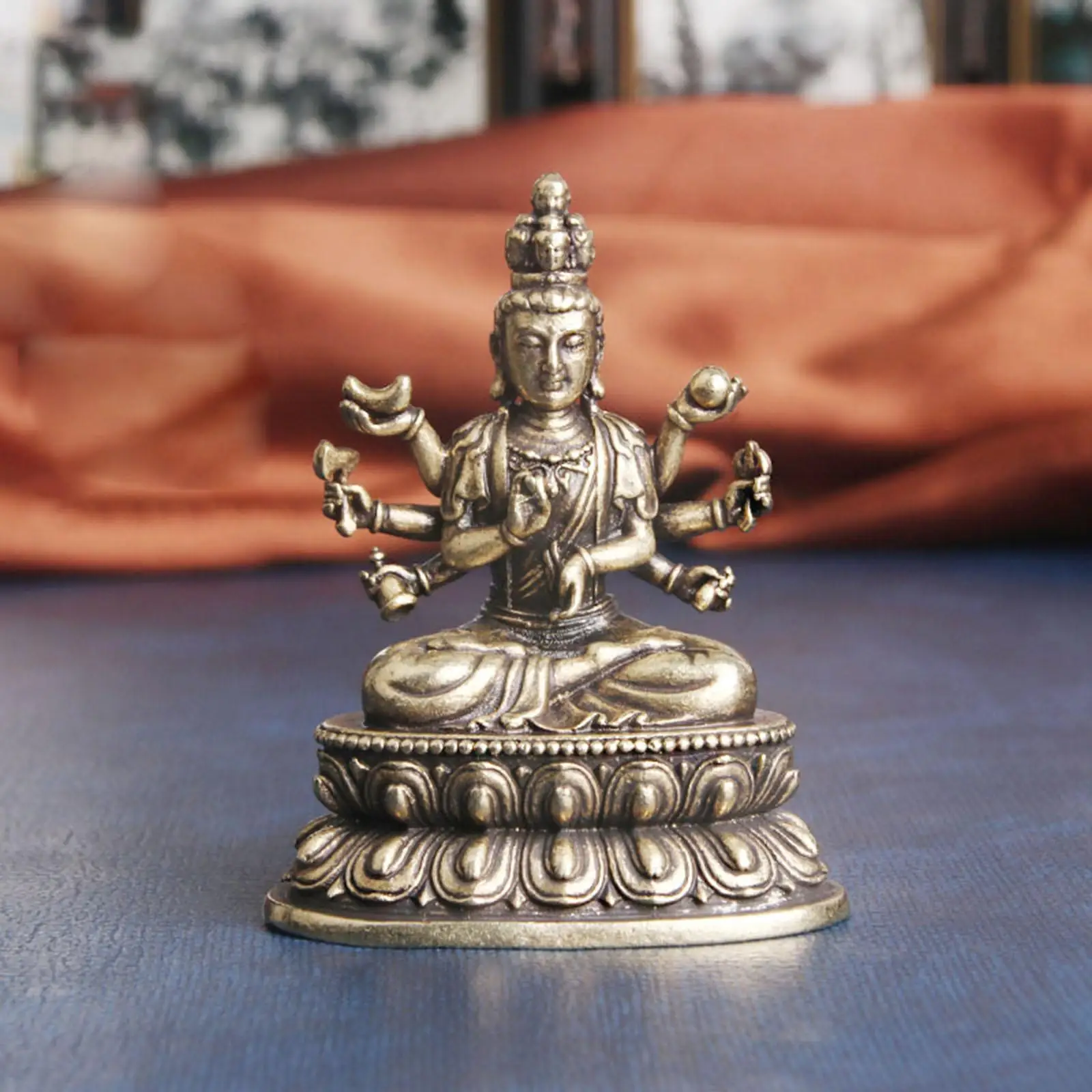 Guan Yin Statue Buddha Statue Crafts Figurine for Tea House Shelf Decoration