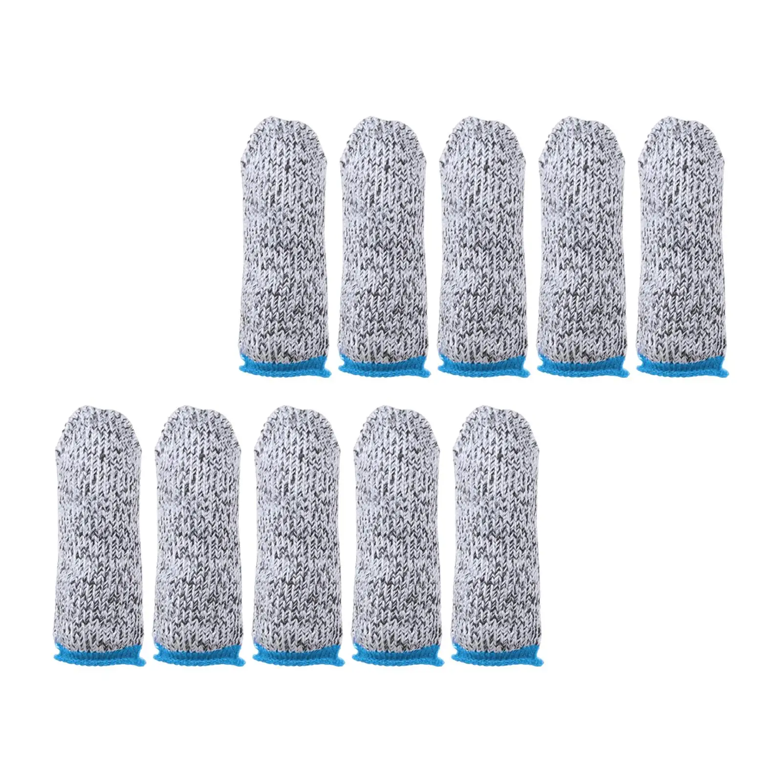 10x Finger Thumb Cots Non Slip Fingertip Cover Finger Sleeves Cut Resistant for Sculpturing Woodworking Picking Gardening Worker