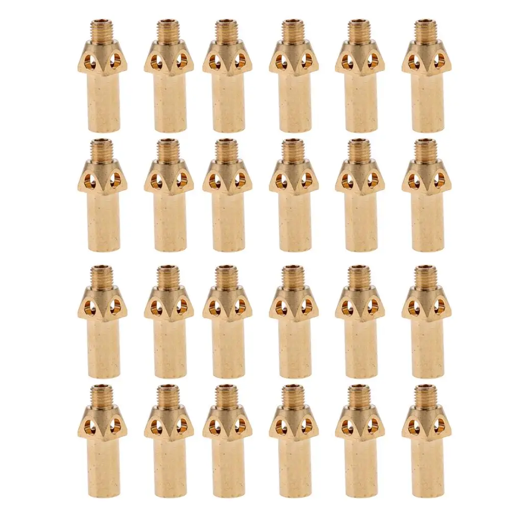 24 Pcs Solid Brass Propane Gas Jet Burner Nozzles Tips Heads, Durable
