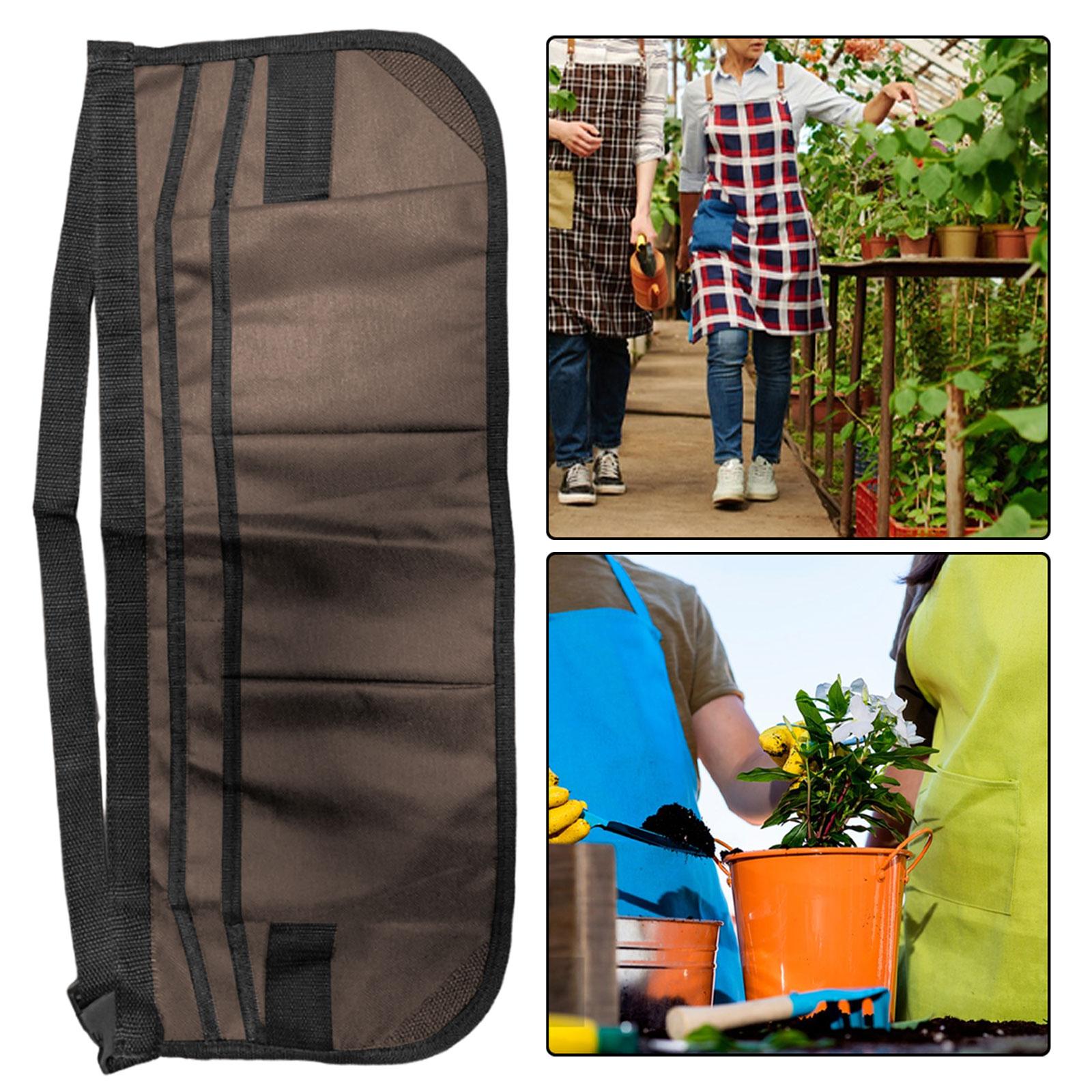 Apron with Tool Pockets Unisex Adjustable Waist Belt Portable Multifunctional for Planting Harvesting Work Gardening Carpenter