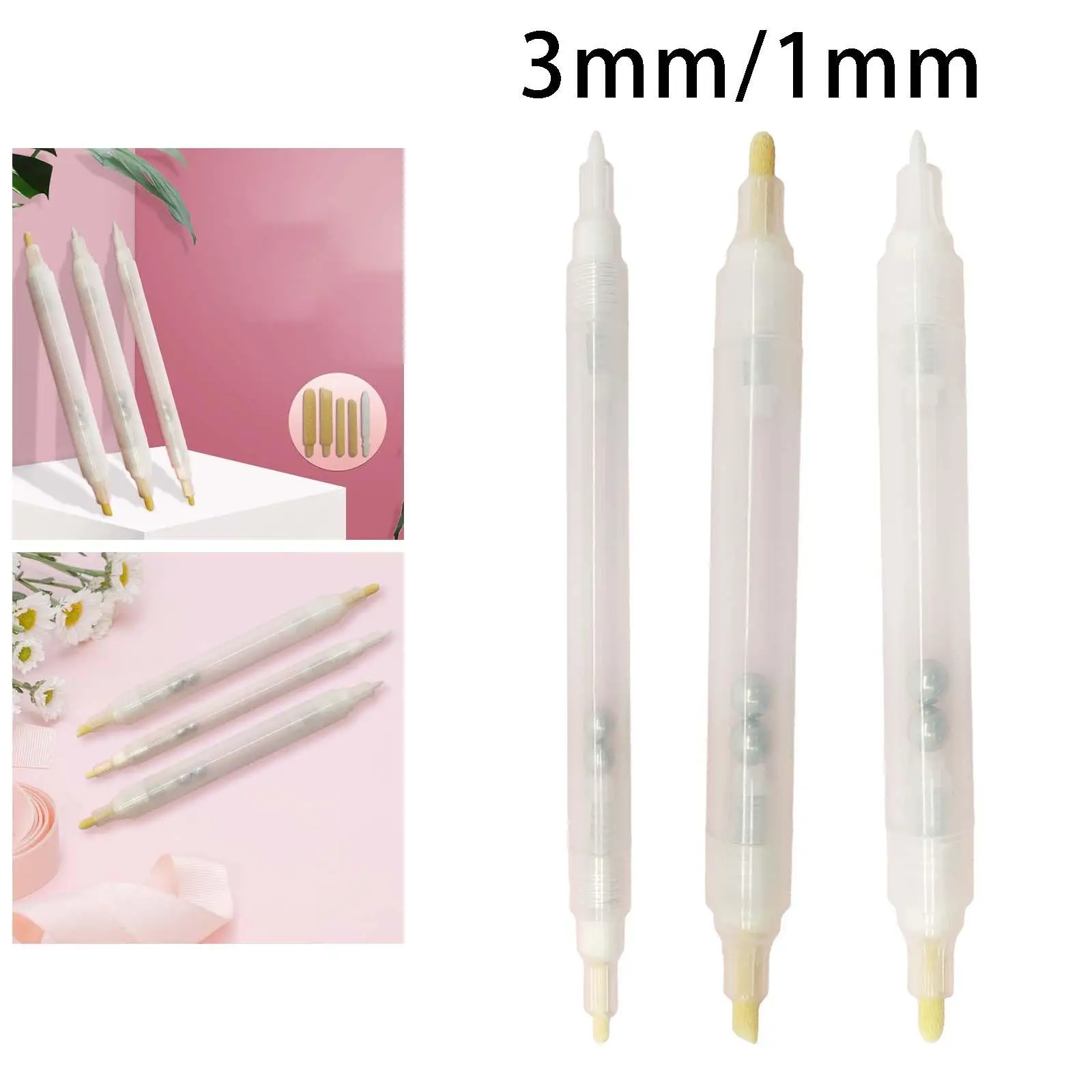 3 Pieces Professional Empty Refill Pen Double Head DIY Penholder Tool Empty Marker Tube for Drawing Craft Lettering Graffiti Art