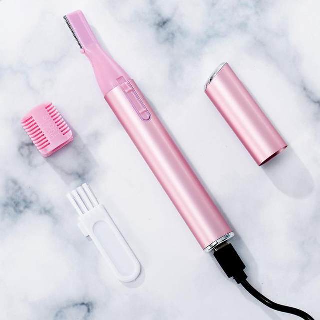 Electric Eyebrow Trimmer USB Rechargeable Facial Hair Remover for Neck Practical