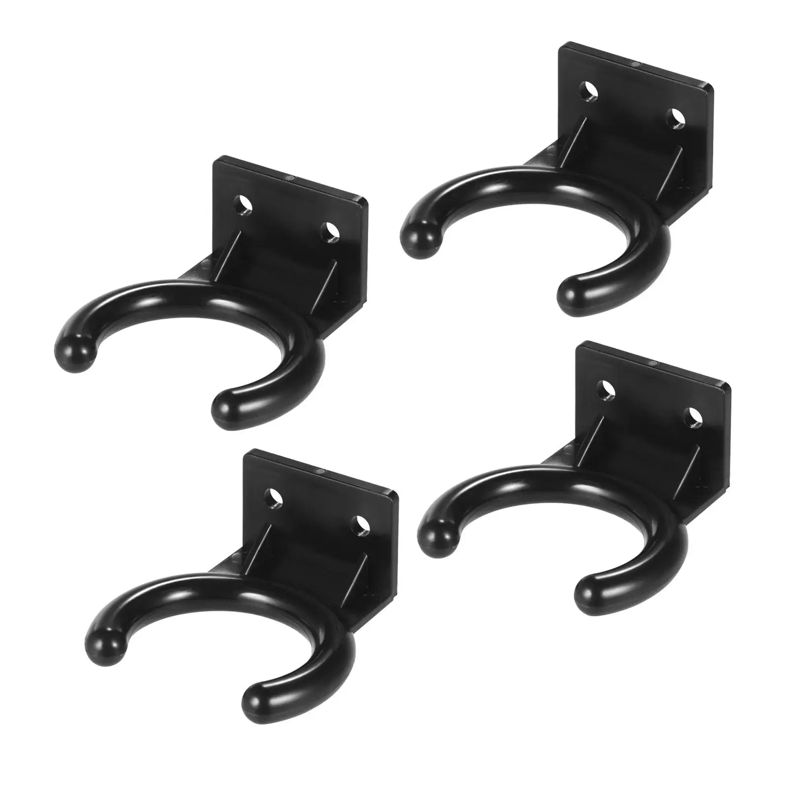 4Pcs Wall Mounted Microphone Hook Wall Hanger Clamp Mic Stands Clip Holder Rack Black Brackets for Home Office KTV