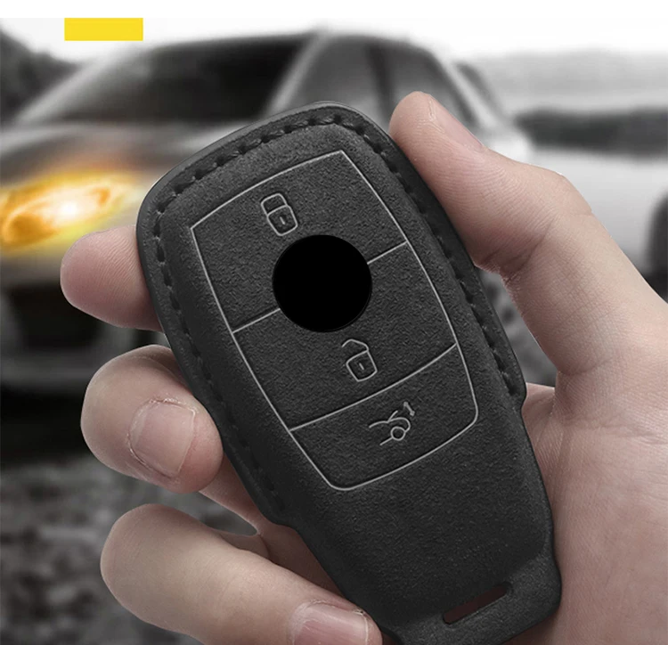 Leder Auto Schlüssel Fall Für Mercedes Benz A C E S G Klasse GLC CLE CLA GLB GLS W177 W205 W213 W222 x167 AMG Fob Wildleder Zubehör – Detail 5