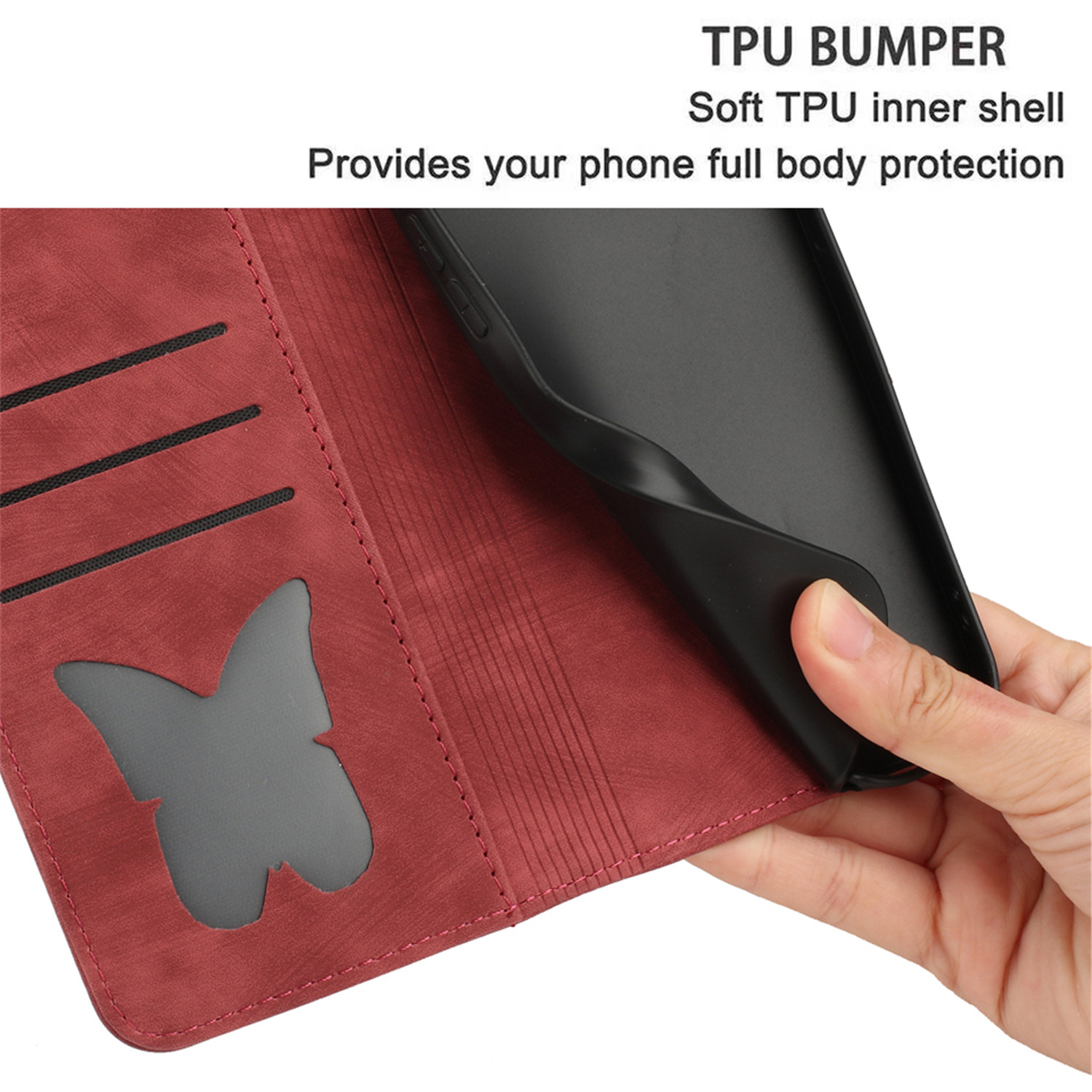 Leder Flip Case Cover für Samsung Galaxy S8 S9 S10 S20 FE S21 Plus S22 S23 S24 Ultra Halter Slot Stand Wallet Stand Telefon Fall – Detail 5