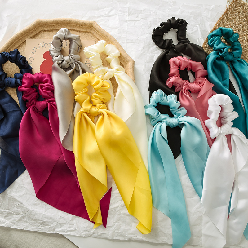 2022 sommer Mode Chiffon Print Haar Band Scrunchies für Frauen Mädchen Pferdeschwanz Halter Haar Krawatte Seil Haar Zubehör – Detail 13
