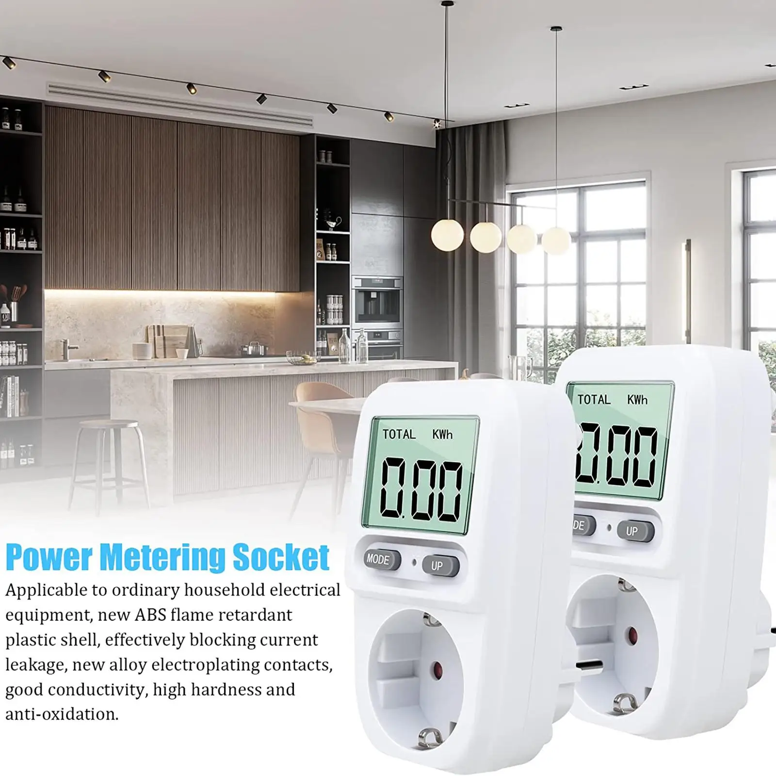 Electricity Usage Monitor Power Backlight Current Wattmeter Monitor Monitoring Watt Meter Monitor Power for Hotel