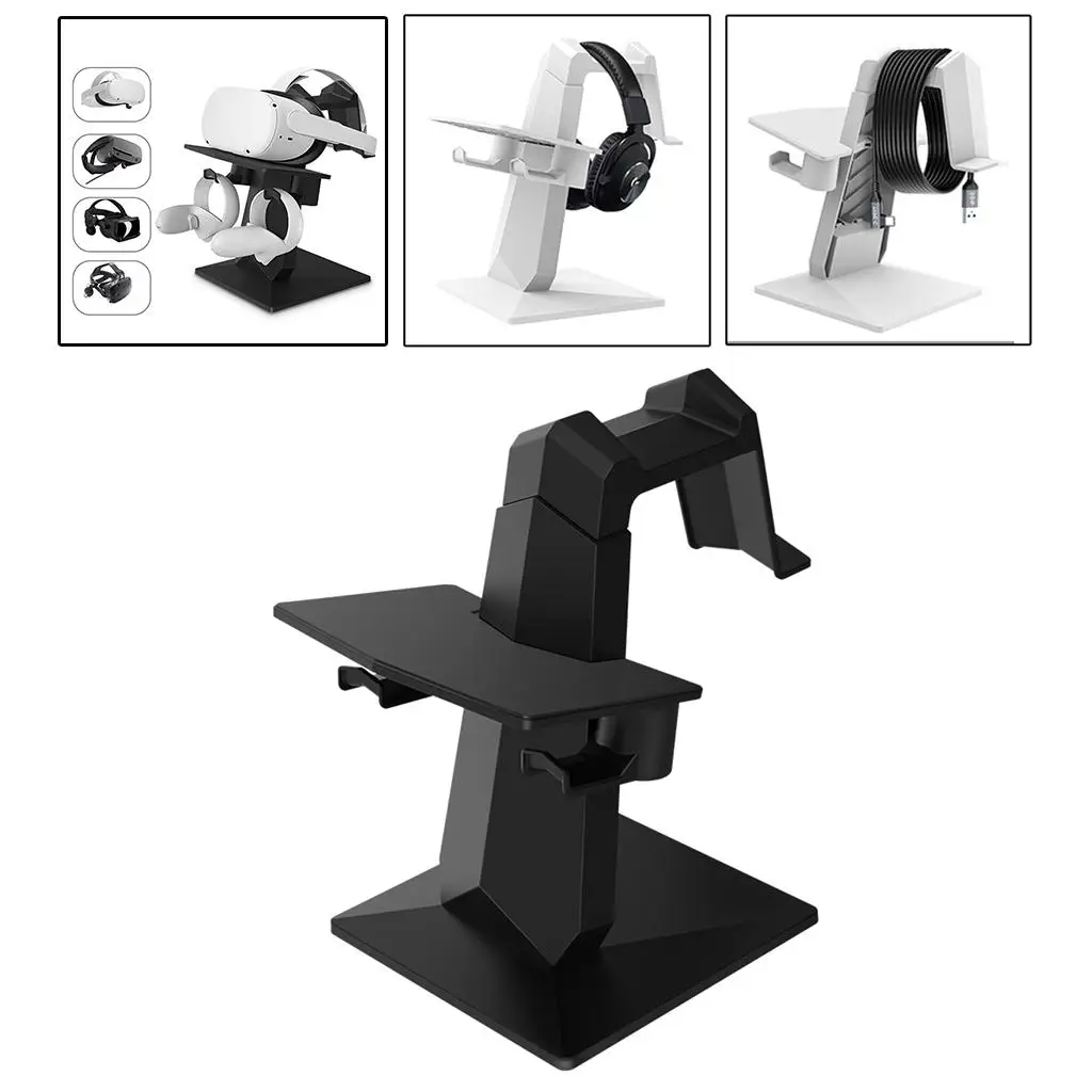 Upgraded VR Headset Display Stand Gamepad Storage Rack Accessories Space Saving Stents Storage Mount for  Rift S  Quest 1/2