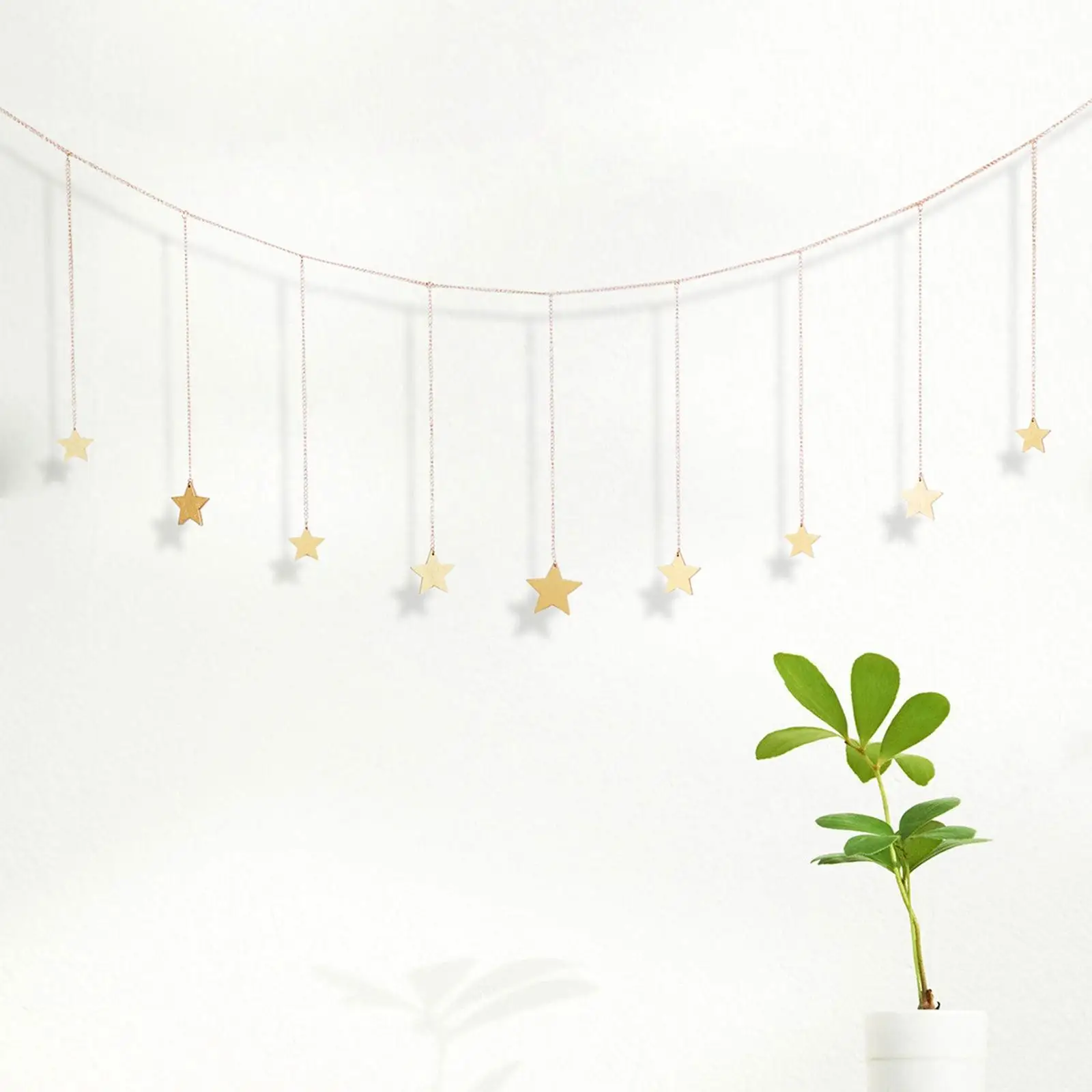 Bohemian Style Star Garland Decor Wall Art Aesthetic Decorative Wall Hanging Decoration for Party Dorm Living Room Office Home