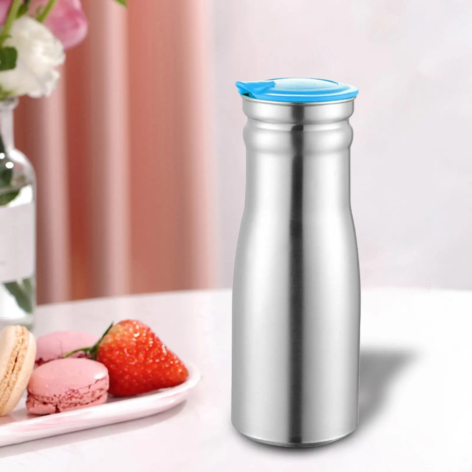 1L water bottle with lid, insulated kettle, water jug for cafe