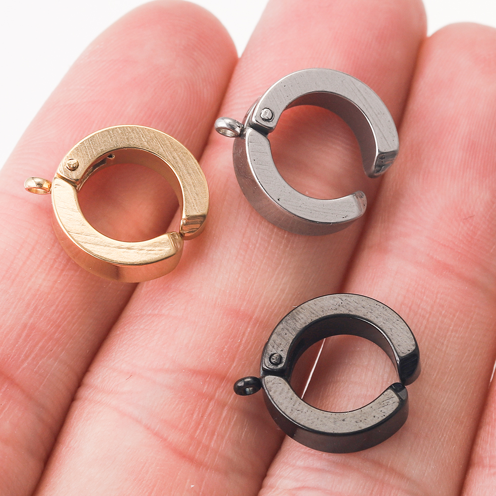 10 stücke 13*15mm Gold-Platte Edelstahl Ohrringe Haken Schwarz Verschlüsse für Schmuck Machen Lieferungen Frauen DIY Großhandel Zubehör – Detail 7