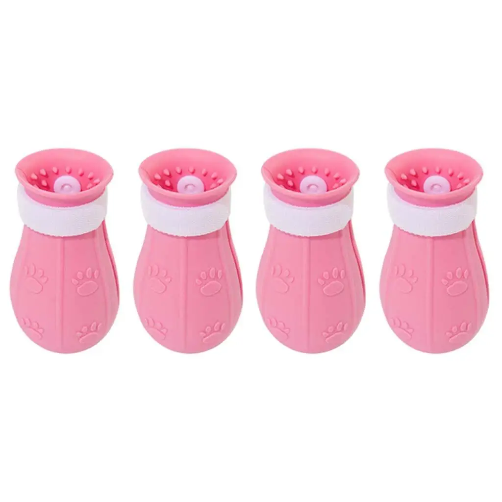 Anti-Scratch Cat Feet Covers AdjustableShoes for Cat Silicone Cat Paw Protector Boots for Cats