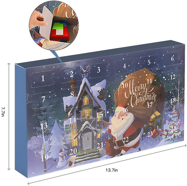 Advent Calendar 2021 Christmas Countdown Calendar Decoration 24pcs Metal  Wire Puzzle Toys Gift Box Set Brain Teaser Toy for Xmas Holiday Décor Party