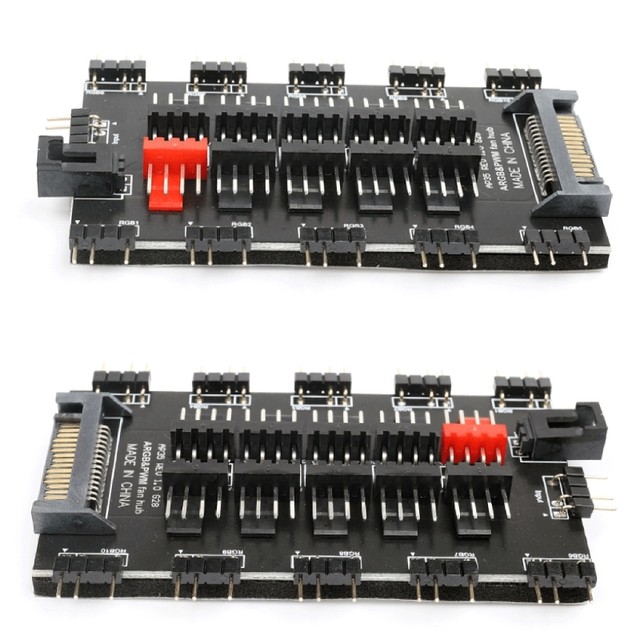 Controller Ventola PC PWM 12V 4 Pin - Hub Alimentazione Con 4 Interfacce SATA | Controllo Velocità Regolabile - Foto 2