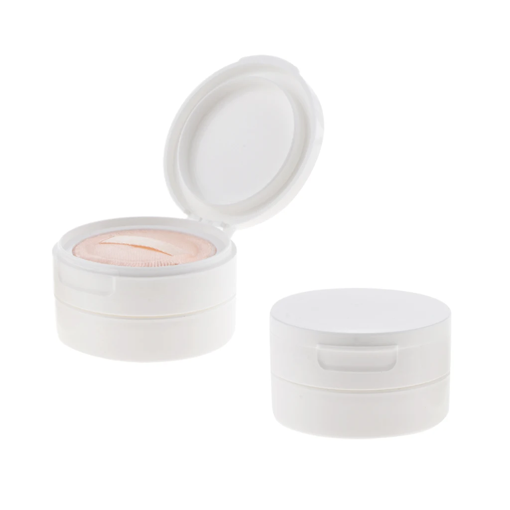 2Pcs Empty Foundation Make-up Cosmetic Bottle   Container 50g -Transparent/White