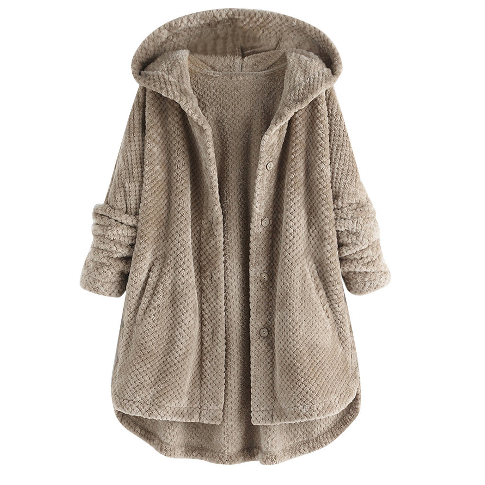 Title 5, Cardigan in pile Cappotto tascabile da donna Ca...