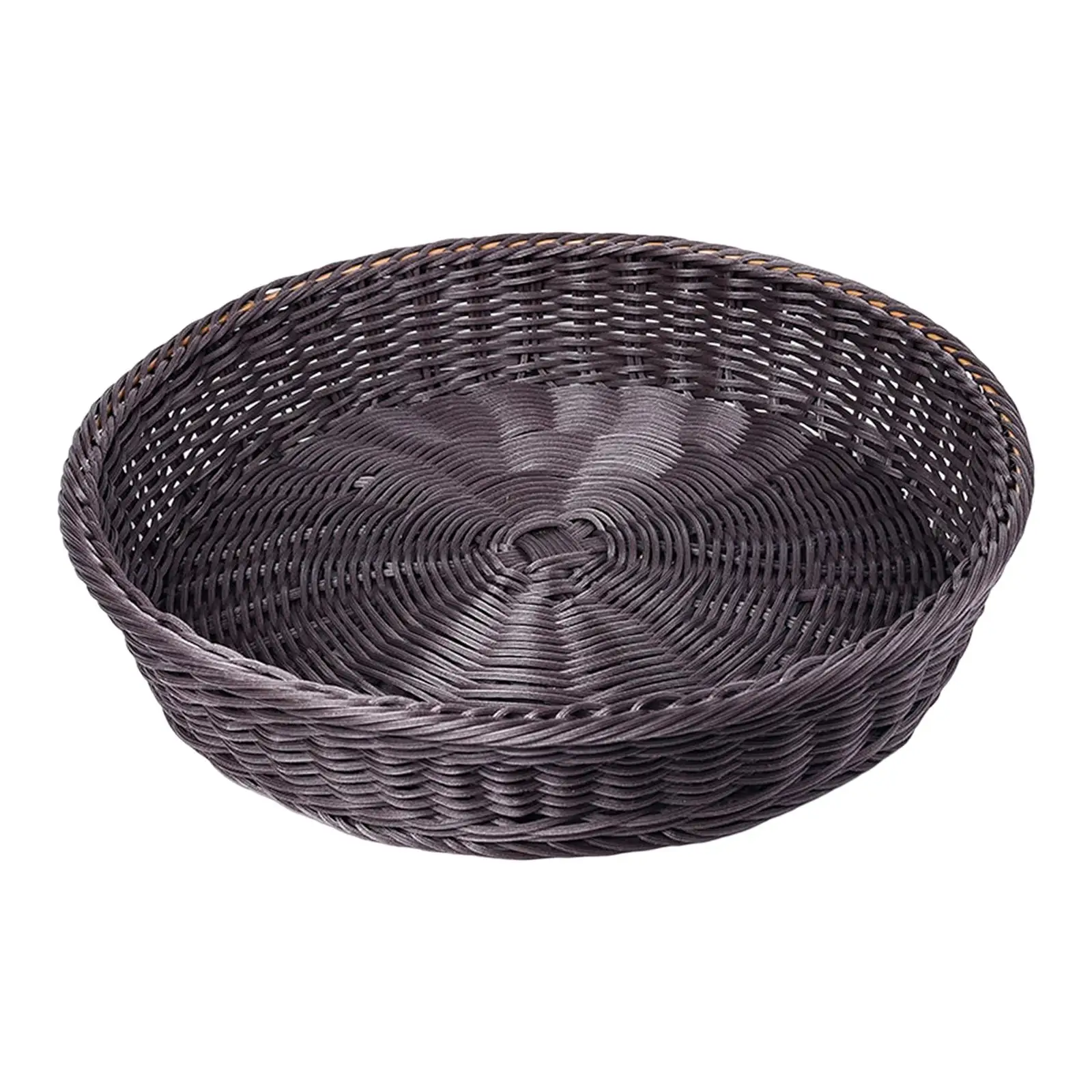 Kitchen Bread Box Handmade Woven Fruit Basket Rattan Bread Basket for Snacks Fruits Home Vegetables Dining Coffee Table
