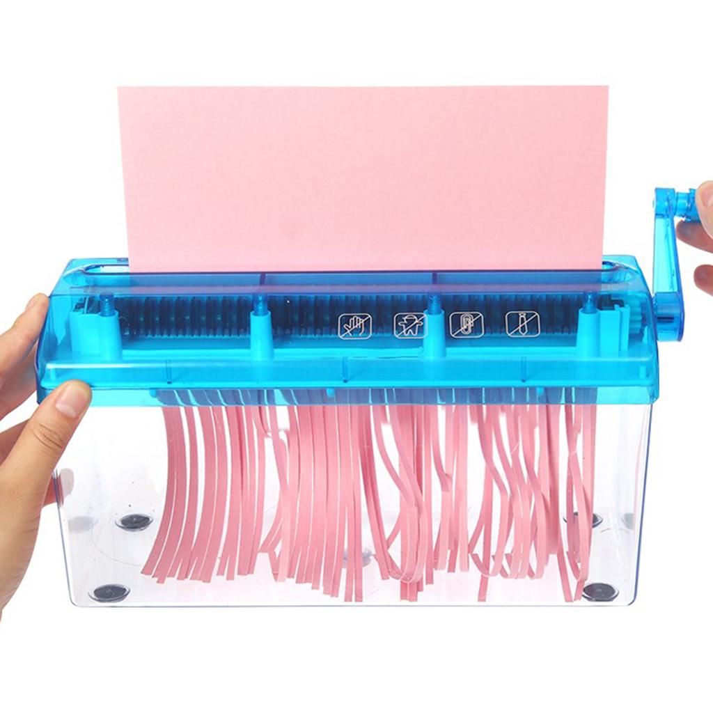 Manual Shredder for Paper and Card Hand Cut Paper Shredder Piece of Folded A6 Size Straight Strip Cut 3 mm